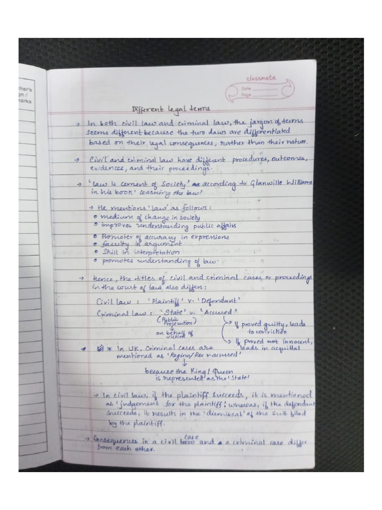 Legal Language Notes Sem 1 | PDF