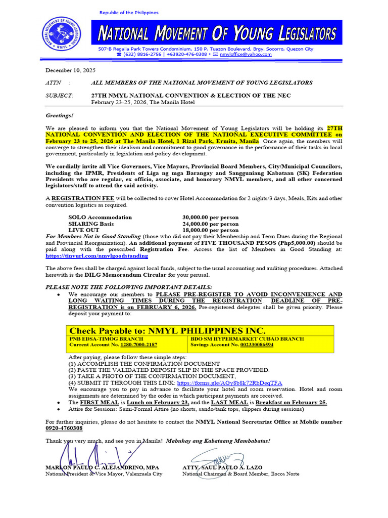 27th NATCON Invitation For Participants | PDF | Governance | Emergency ...
