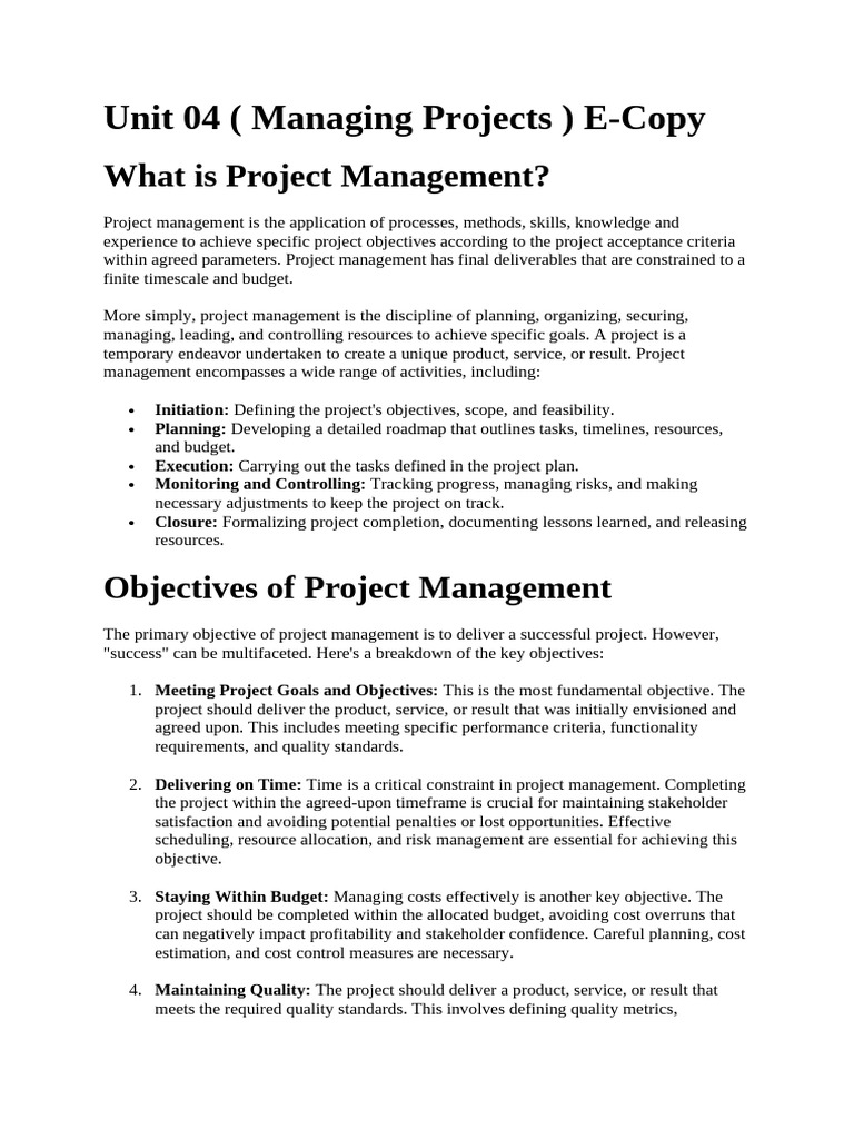 Unit 04 ( Notes ) | PDF | Project Management | Agile Software Development