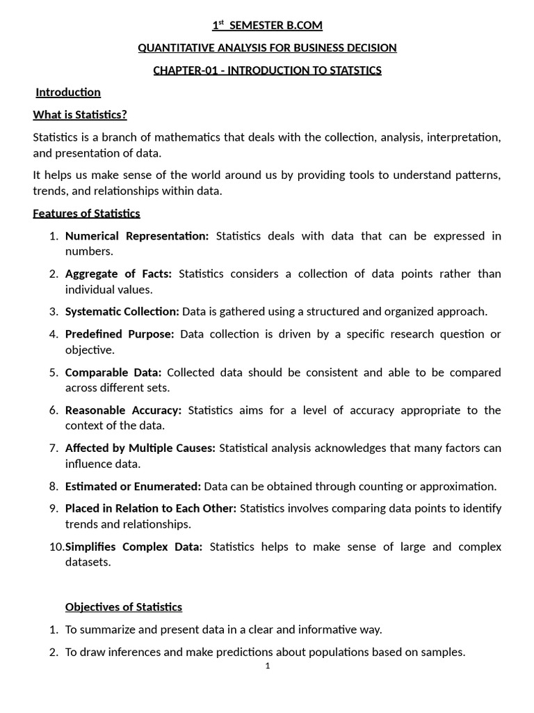 QABD Theory Chapter-01 | PDF | Statistics | Sampling (Statistics)