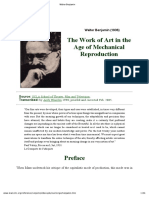 Walter Benjamin - The Work of Art in The Age of Mechanical Reproduction