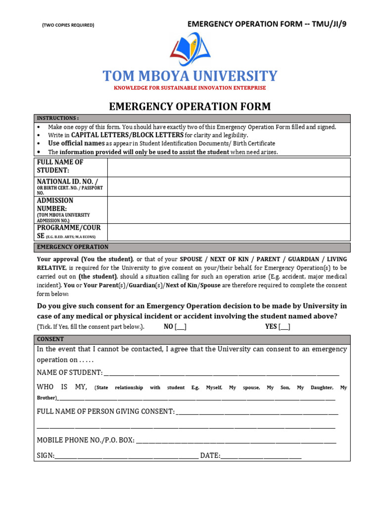 Emergency Medical Procedure Preauthorization Form | PDF | Government ...
