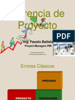 Gegerencia de Proyecto Errores Procesos