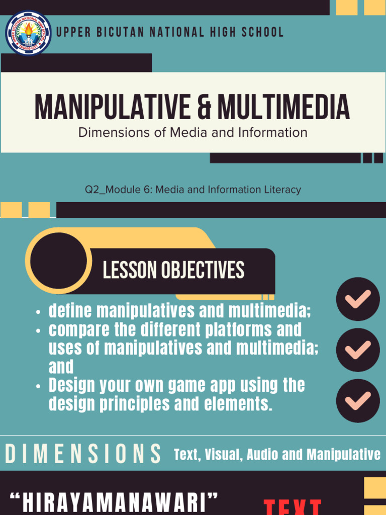 q2 m6 Manipulative & Multimedia | PDF | Multimedia | Human Communication