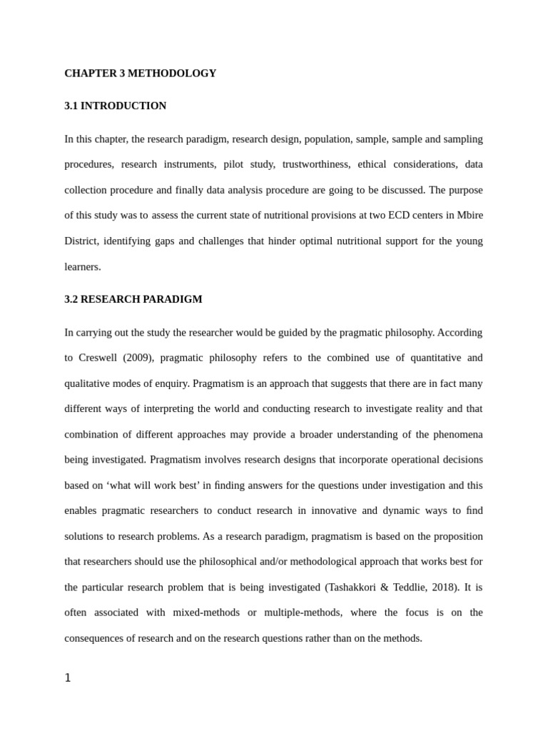 Kanoti Cptr 3 Nutritional Provisions Ecd | PDF | Methodology ...