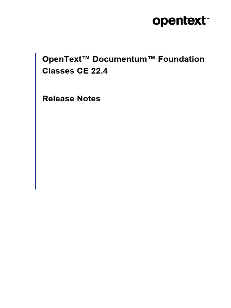 Documentum Foundation Classes CE 22.4 Release Notes | PDF | Windows ...