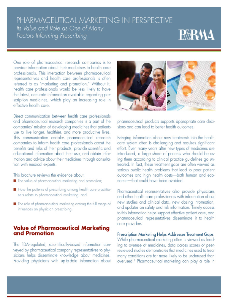 Phrma Marketing Brochure Influences On Prescribing Final | PDF ...