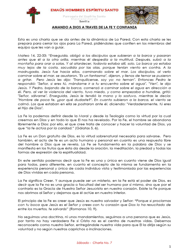 07 AAD a través de la fe y confianza | PDF | Fe | Amor