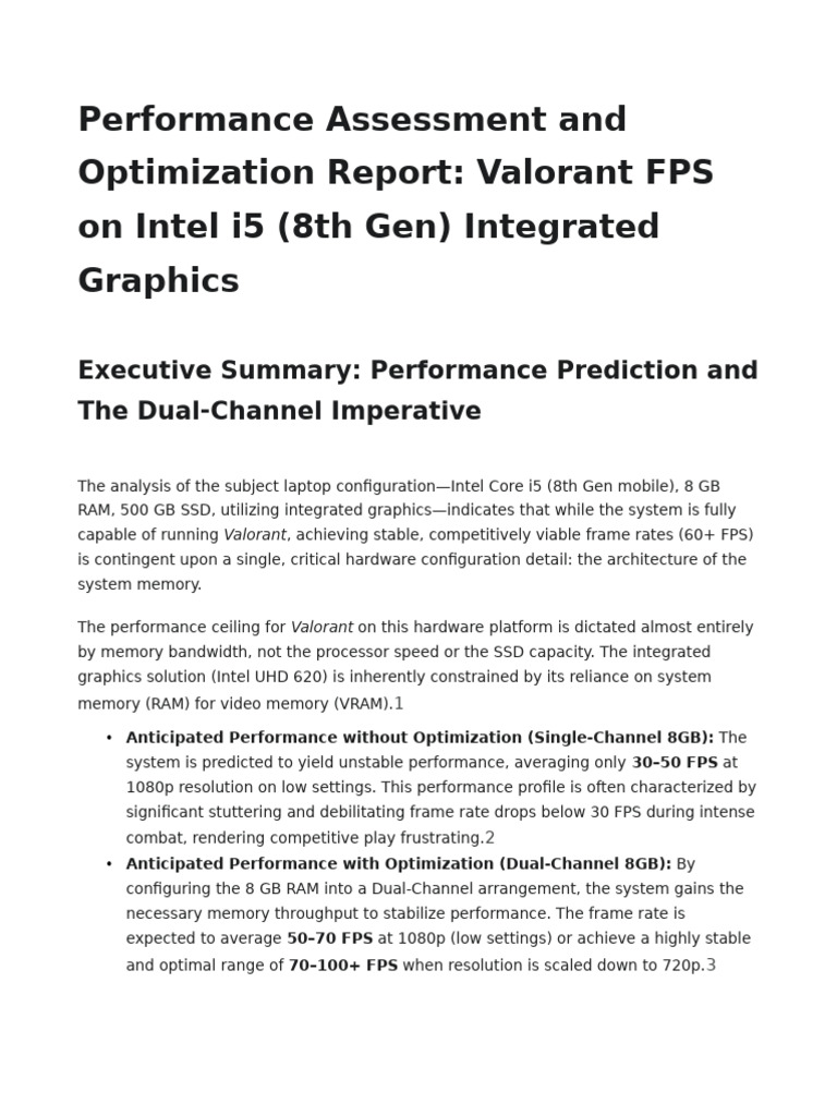 Performance Assessment and Optimization Report | PDF | Central ...