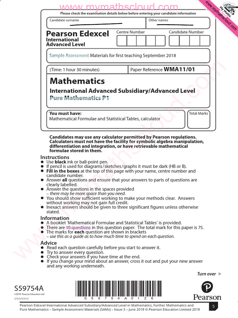 p1 Sample Written Ms | PDF | Mathematics | Applied Mathematics