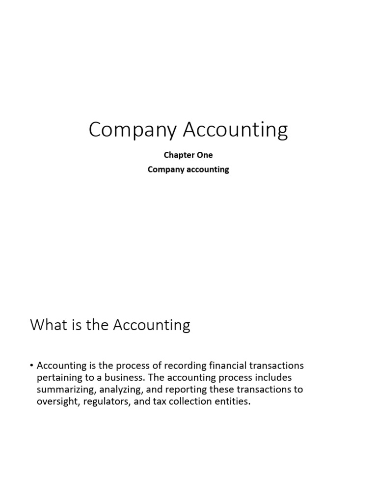 Company Accounting PDF 1 | PDF | Debits And Credits | Bookkeeping