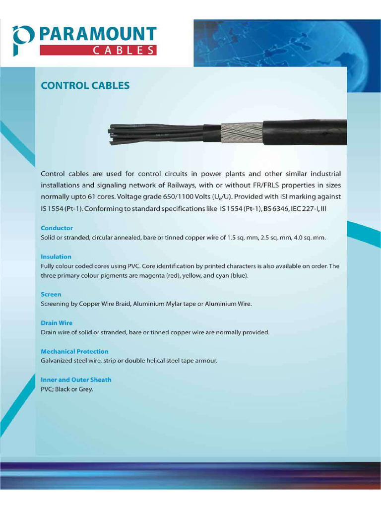 Control Cables | PDF