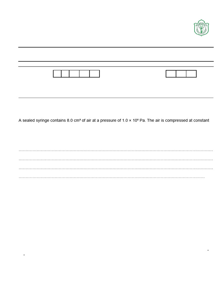Grade 9 Pure Science Physics Worksheet0625 | PDF | Gases | Waves