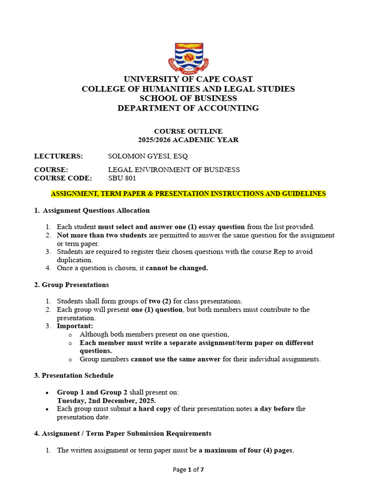 Presentation and Assignment Questions | PDF | Alternative Dispute ...