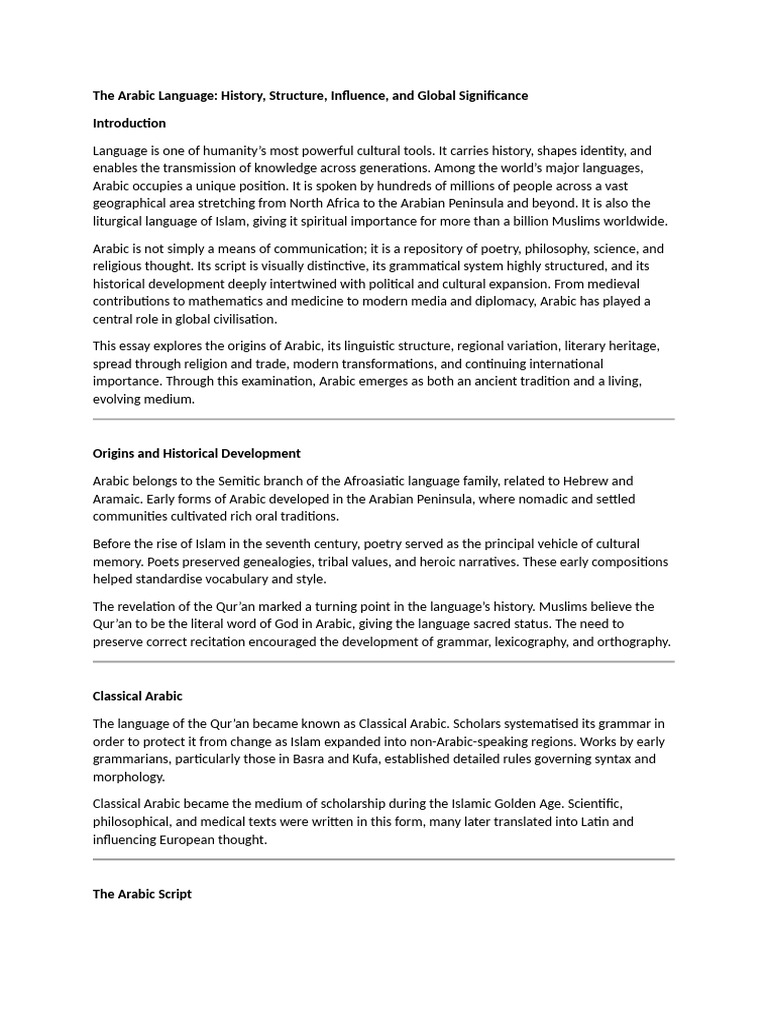 Arabic | PDF | Arabic | Languages