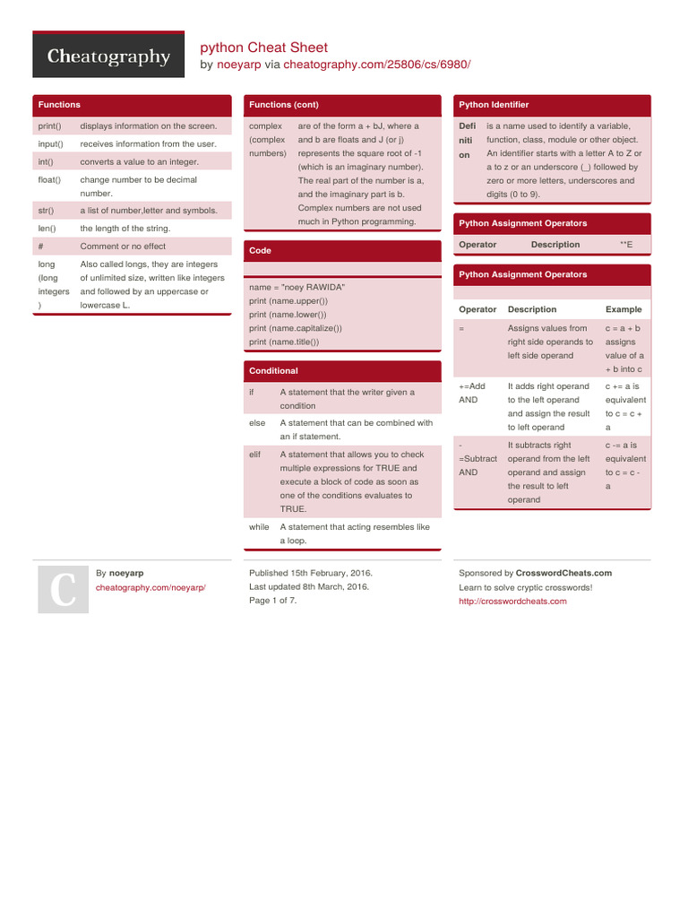 Noeyarp Python | PDF | Control Flow | Python (Programming Language)