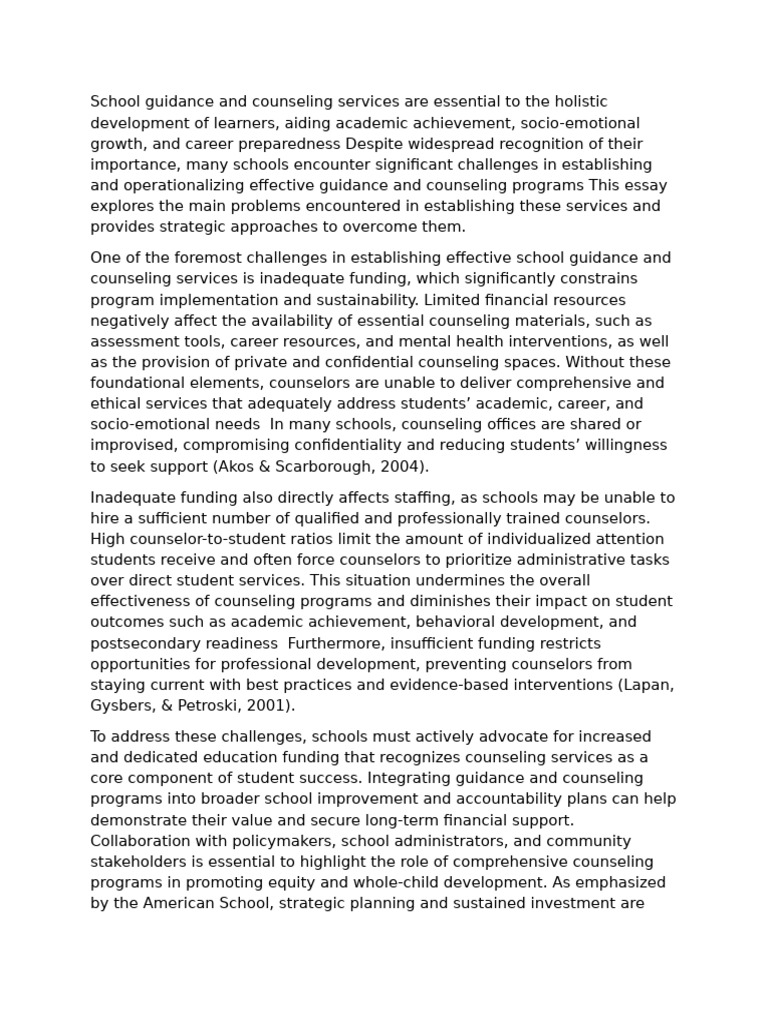Guidance and Counseling 2 | PDF | School Counselor