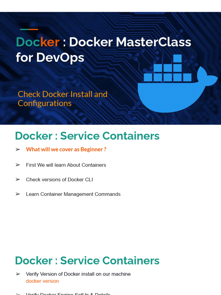 1.1 Check Docker Install and Configurations | PDF
