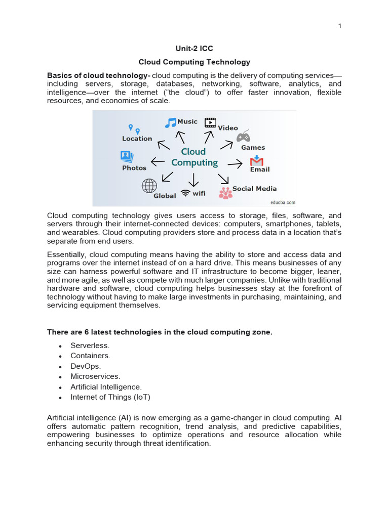 Revised-Unit-2 ICC Cloud Computing Technologies | PDF | Cloud Computing ...