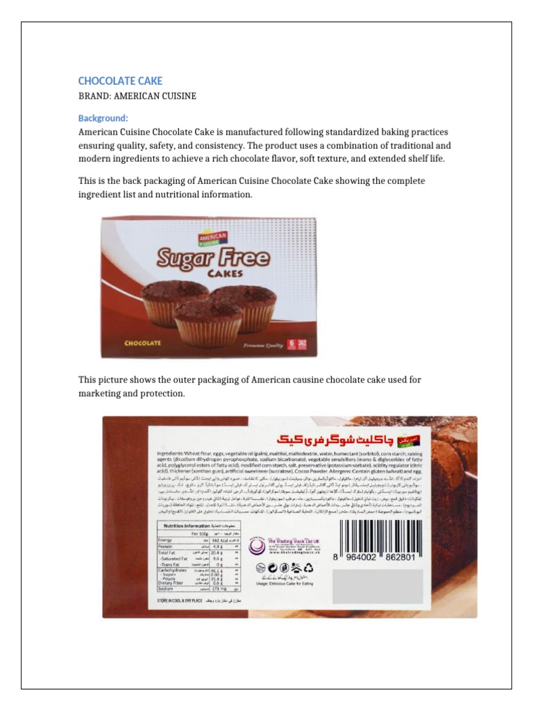 American Cuisine Chocolate Cake Assignment | PDF | Cakes | Breads