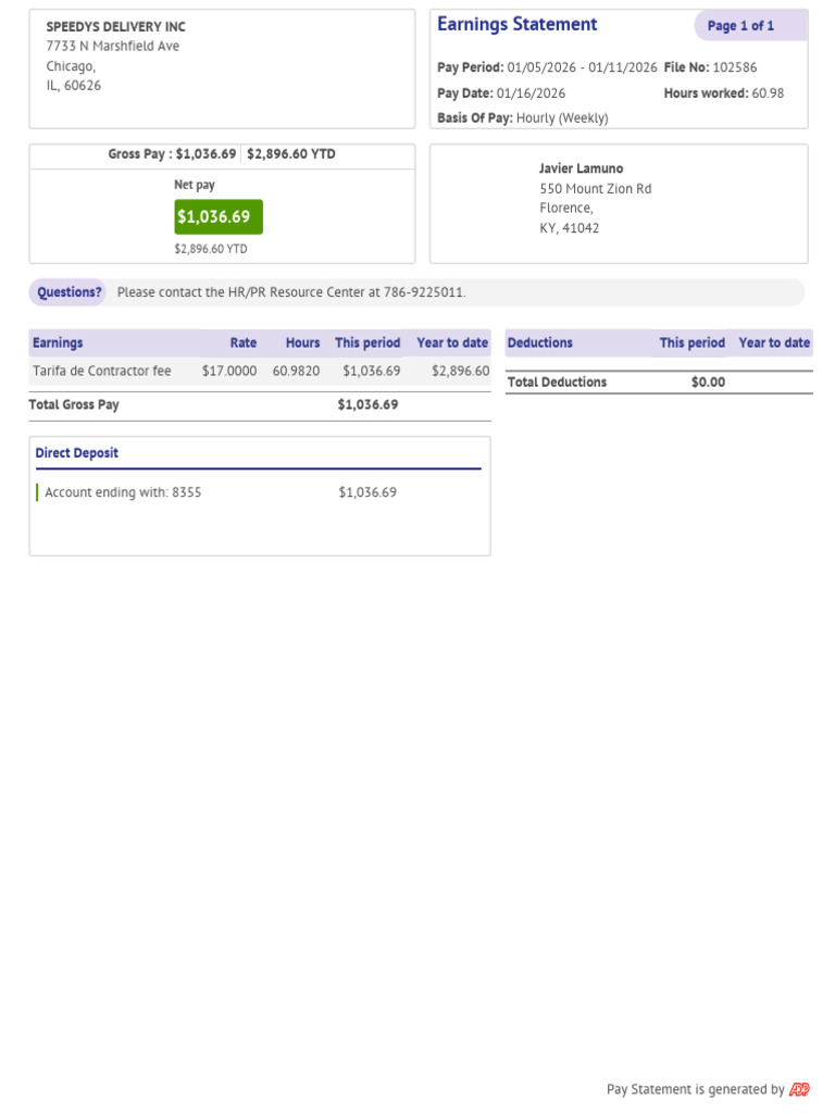 Pay Statement | PDF