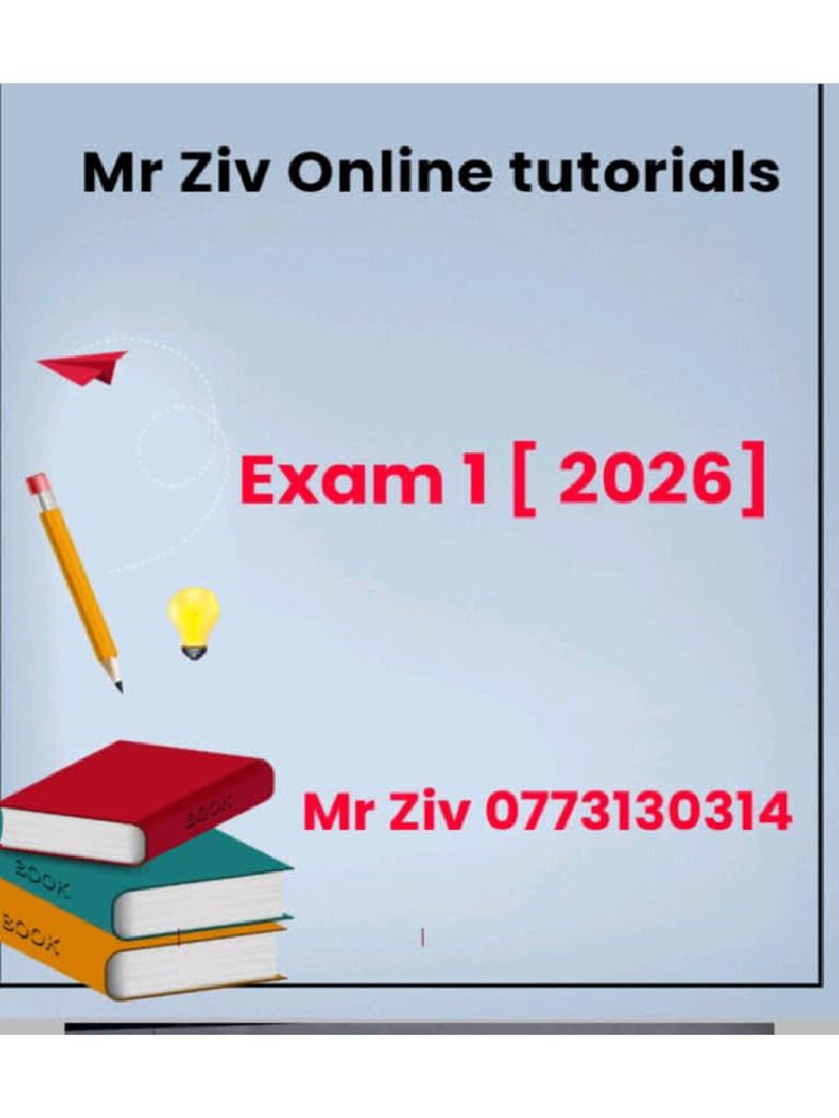 2026 Maths Exam Part 1 | PDF