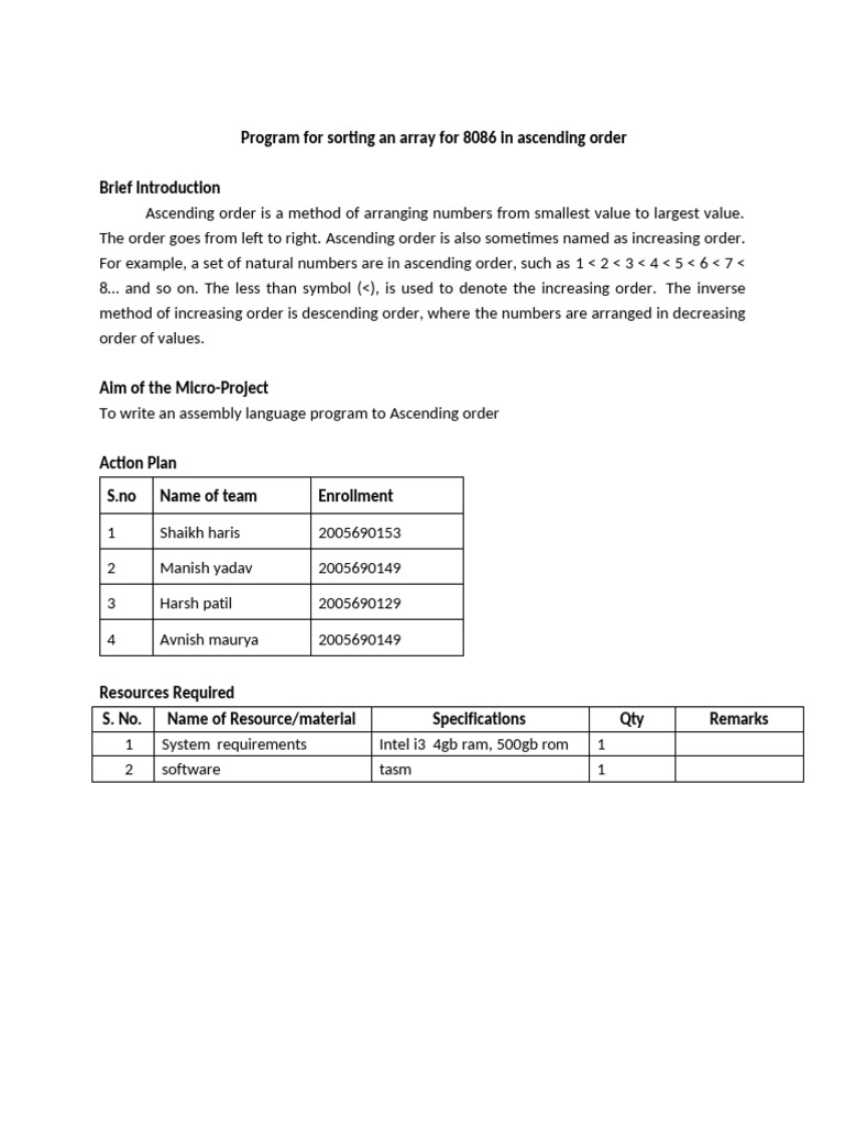 MIC Microproject Tahir | PDF | Algorithms | Algorithms And Data Structures