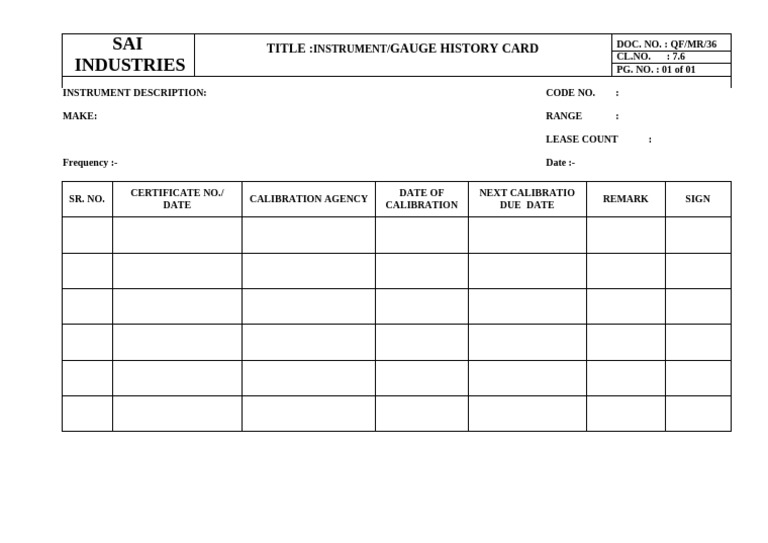 History Card | PDF
