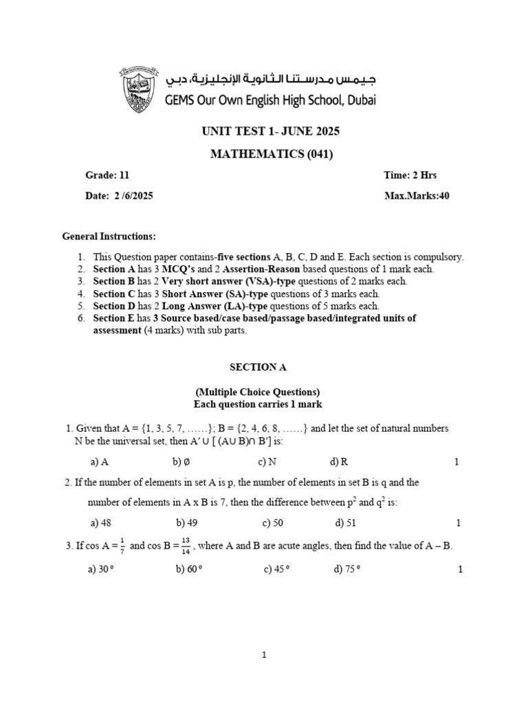 Grade 11 Unit Test - June 25 | PDF | Chess Openings | Chess