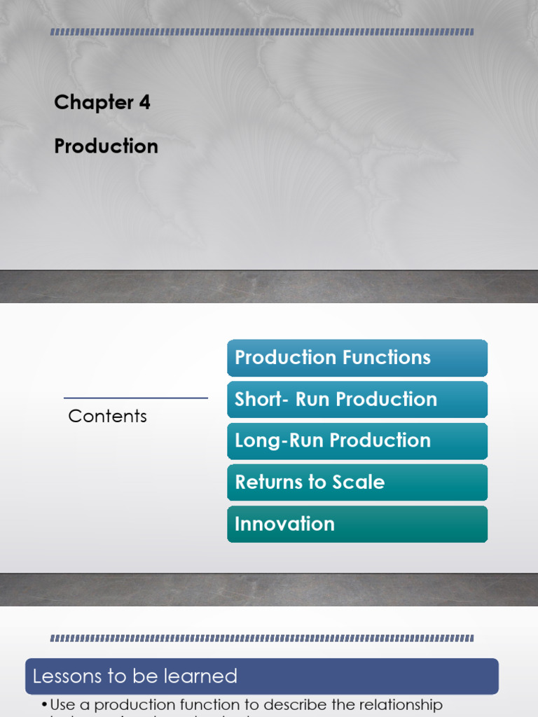 Presentation CH 4 Production FUNCTION 1 | PDF | Production Function ...