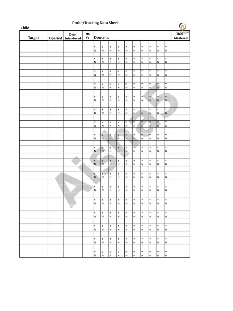 Probe Sheet - XLSX - Sheet1 | PDF