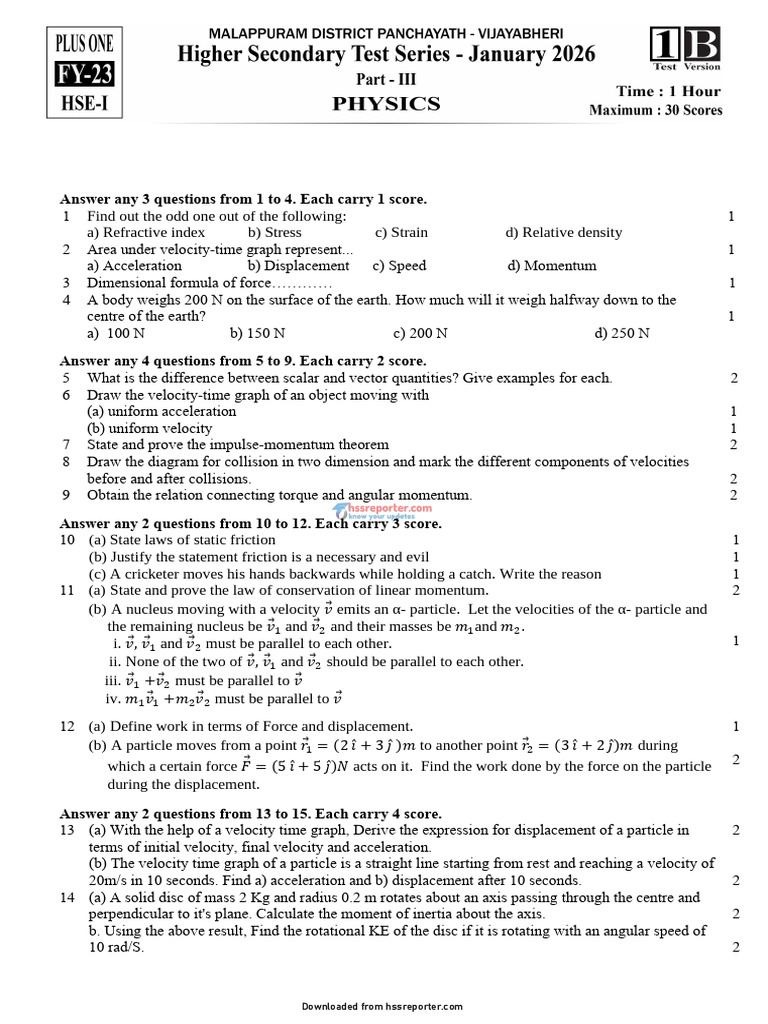 +1 PhyPre Model 25-26 PART-1-Ver B (E&M) - (Hssreporter - Com) | PDF ...