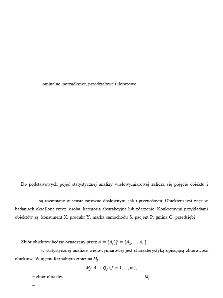EBiF Temat 1 Podstawowe Zagadnienia Analizy Danych | PDF