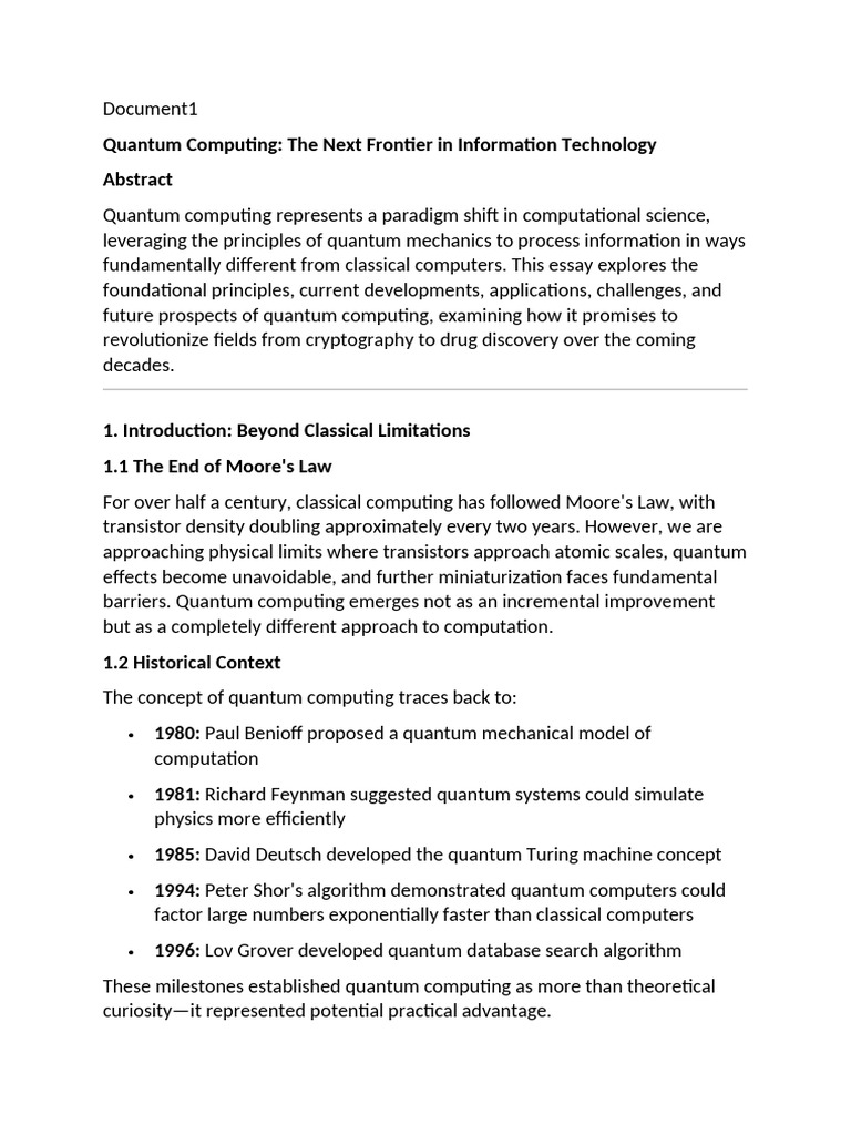 Document 1 | PDF | Quantum Computing | Computing
