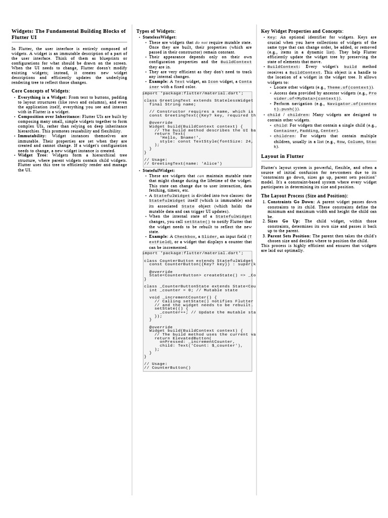 Flutter Unit3 (1) | PDF | Integrated Development Environment | Software ...