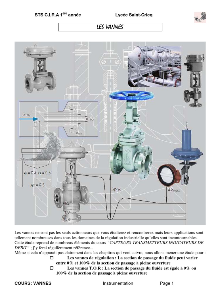 Cours Vannes Valve Moteurs