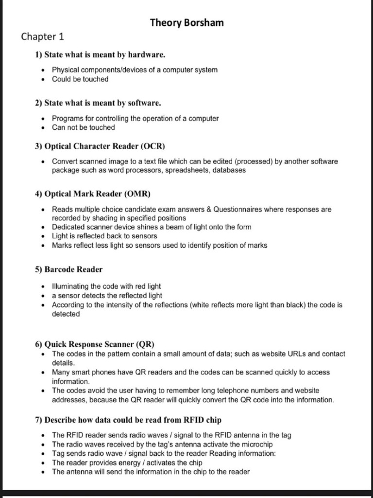 Ict Paper 1 Notes | PDF