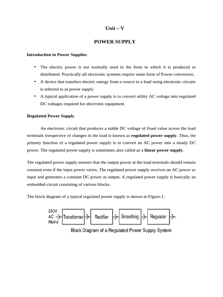 Regulated Power Supply & UPS | PDF | Power Supply | Rectifier