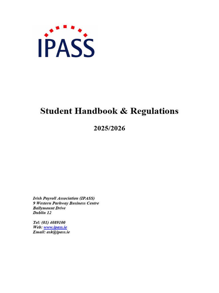 IPASS Student Handbook 2025-26 | PDF | Http Cookie | Educational Technology