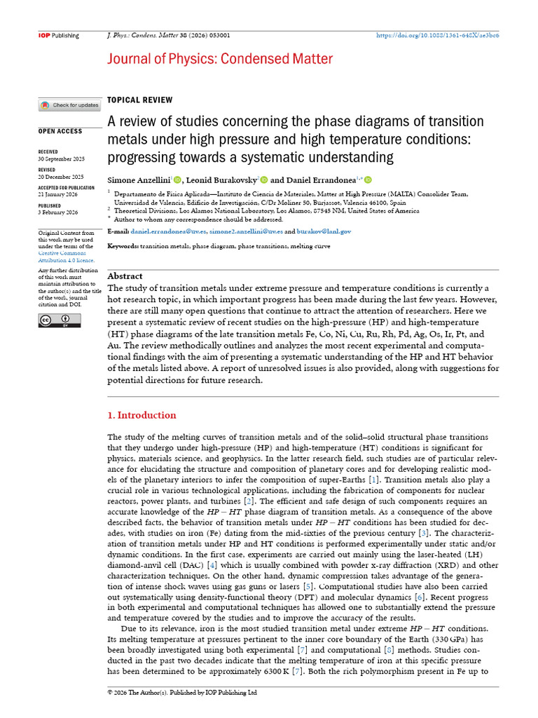 A Review of Studies Concerning The Phase Diagrams | PDF | Shock Wave ...