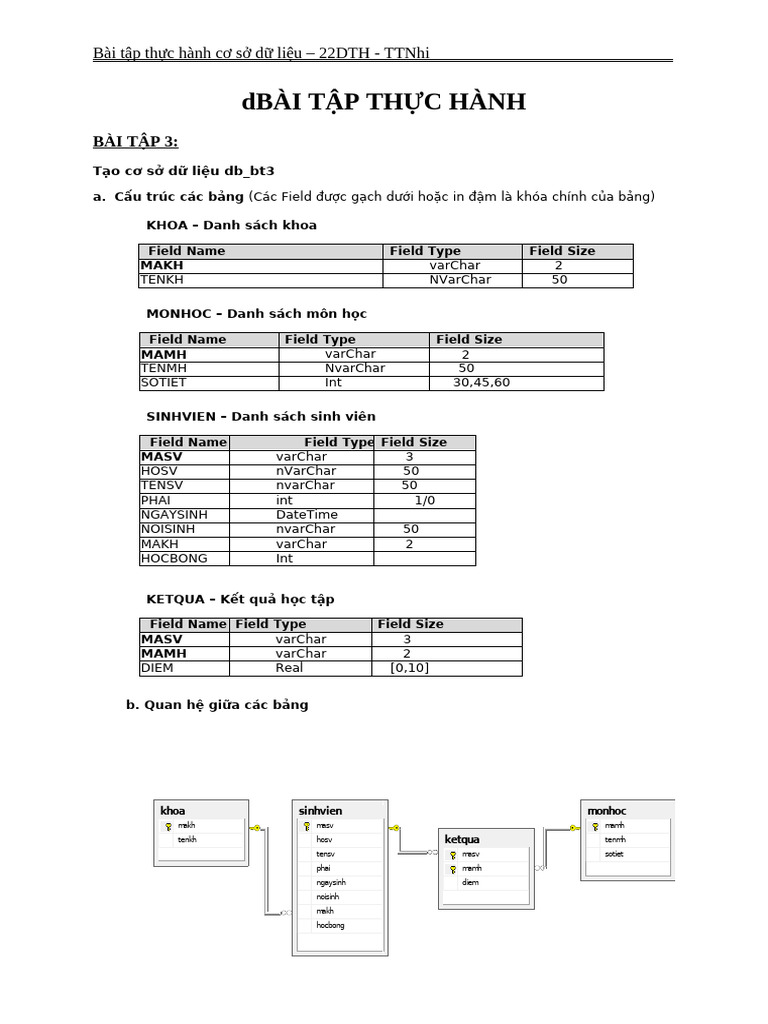 BT QLSV | PDF