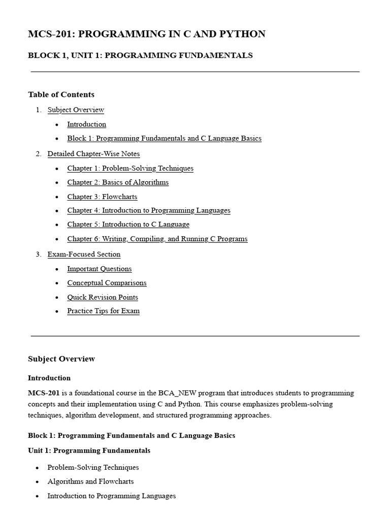Unit 1 Programming Fundamentals - MD | PDF | Computer Program | Programming