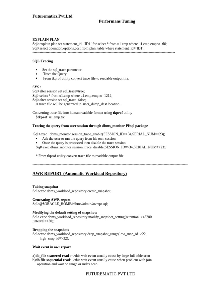 3 Tracing Awr Addm | PDF | Sql | Relational Database
