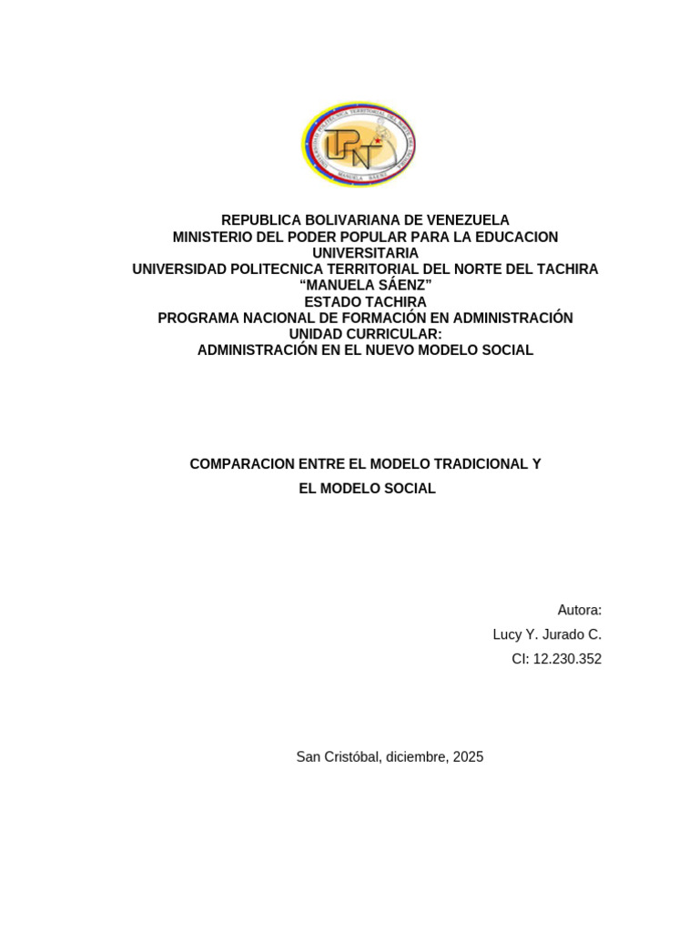 Comparacion Entre El Modelo Tradicional y El Modelo Social | PDF ...