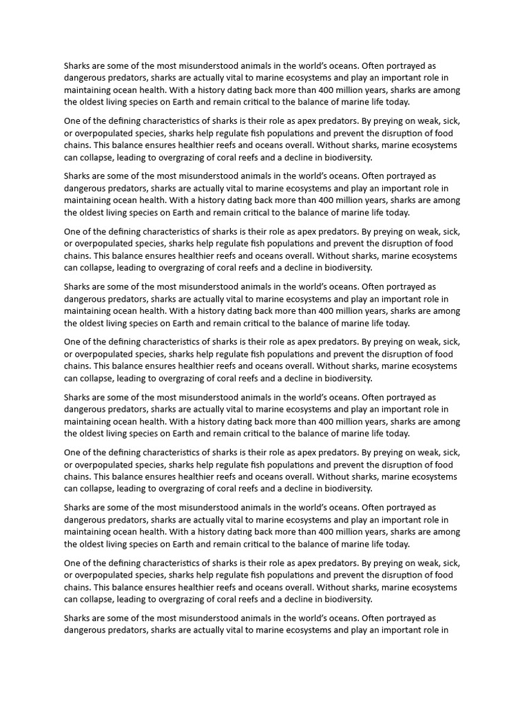 Sharks | PDF | Predation | Sharks