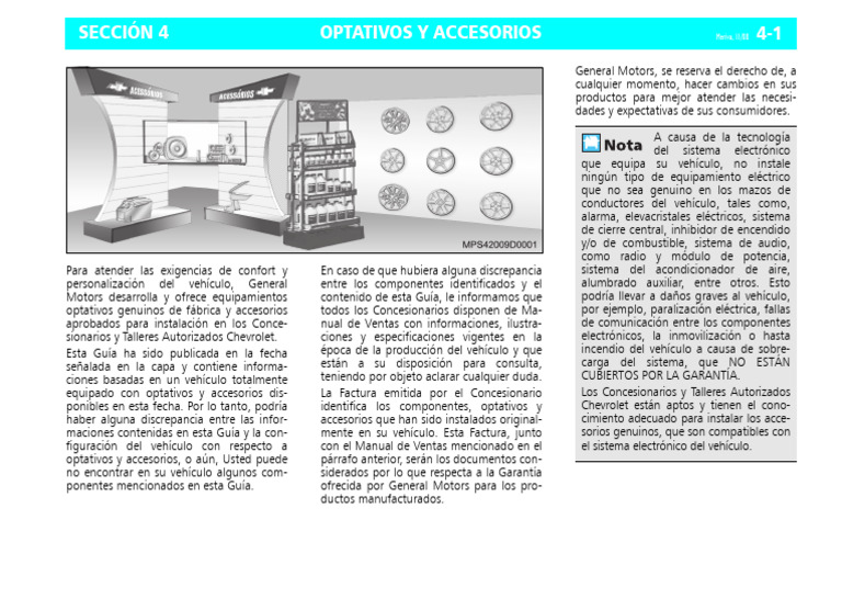 4 105.Optativos y Accesorios 105 | PDF | Motores generales | Vehículos ...