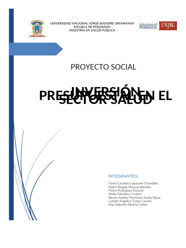 Esquema Del Proyecto Social | PDF | Presupuesto | Gestión de recursos ...