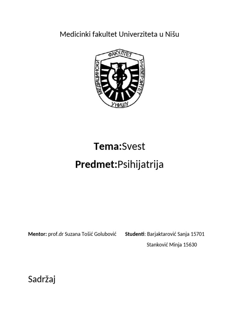 Svest 2 | PDF