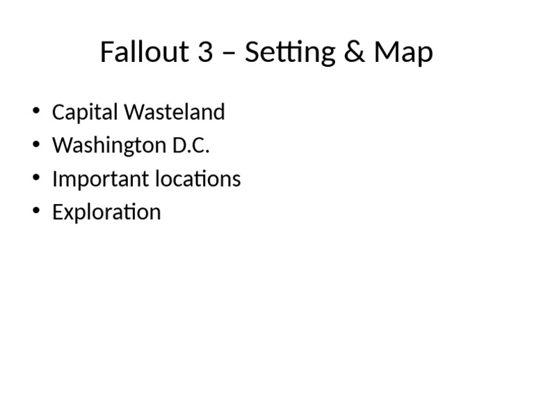Fallout 3 Presentation 4 | PDF