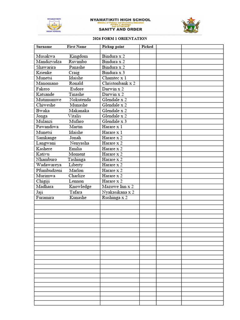 2026 F1 Orientation - 072706 | PDF